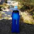 600ML Portable Foldable Water Purifier Bottle Outdoor Survival Personal Camping Silicone Life Collapsible Water Filter