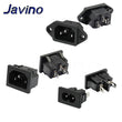 inlet plug connector AC Power Socket 250V red lamp rocker Switch 10A fuse female rewirable power connector plug