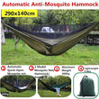 Camping Hammock Mosquito Net and Hammock Canopy Portable Nylon Hammock Rain Fly Tree Straps for Hiking Camping Survival Travel