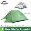 Naturehike Cloud Up Outdoor Camping Tent Ultralight 1 2 3 man 20D Silica Gel Single Double Persons Tent Hiking With Free Mat