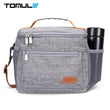 TOMULE Thermal Insulated Lunch Bag Portable Cooler Handbag 9L Picnic Bento Food Storage Bags Travel Food Shoulder Lunch Box Tote