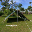 3mx3m 3mx4m Awning Waterproof Tarp Tent Outdoor Camping Sun Shelter Canopy Sunshade Sun Shade Beach Garden Picnic Tourist Tarp
