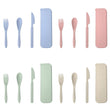 Portable Food Container Leak-proof Snack Straw Wheat Microwave Outdoor Camping Portable Space-saving Lunch Bento Box