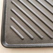 18"*10.23" Cast Iron Doule Sided Grill Non-coating Bakeware Cast Iron BBQ Grille Roasting Pan