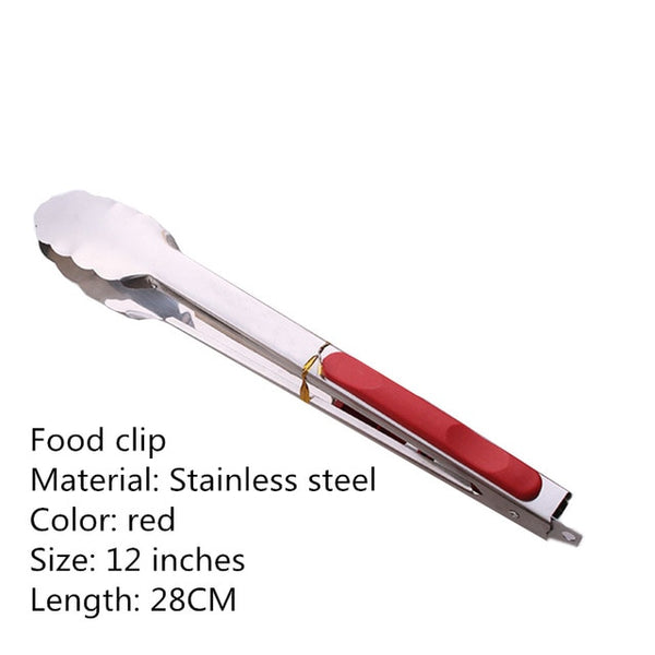 Stainless Steel BBQ Grilling Tong Salad Bread Serving Tong Non-Stick Kitchen Barbecue Grilling Cooking Tong Kitchen Accessories