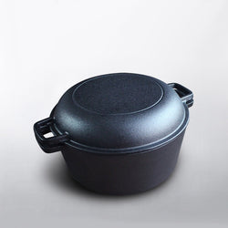 4.8L 26cm Multifunctional Cast Iron Casserole with Lid Stew Pot Soup Pot 3-5People Use