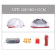 BSWolf 2 Persons Camping Tent Ultralight 20D 380T Nylon Double Layer Waterproof Backpacking Tent for Hiking Travel with free mat