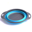 1PC Folding Strainer Bowl Outdoor Camping Tableware Silicone Folding Colander Strainer Draining Bowl Portable Camping Cookware