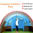 8-10 People Camping Tent Waterproof Portable Travel Tunnel Double Layer Large Family Canopy Sunshade for Big Family 4 Seasons