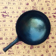 34CM Chinese style traditional handmade iron pot thickening non coated round bottom pan wok cook large cooking pot