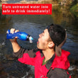 600ML Portable Foldable Water Purifier Bottle Outdoor Survival Personal Camping Silicone Life Collapsible Water Filter