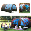 8-10 People Camping Tent Waterproof Portable Travel Tunnel Double Layer Large Family Canopy Sunshade for Big Family 4 Seasons
