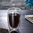 Transparent glass coffee cup milk whiskey tea beer double creative heat resistant cocktail Vodka wine mug Drinkware tumbler cups