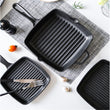 Pan Cast Iron Cauldron Steak Skillet Grill Pan Gas Stoves Non-stick Frying Pans Home Garden Wok Pan Stripe Thick-bottomed Pans