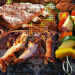 BBQ Mat Grill Mesh Bag Reusable Mesh BBQ Bag PTFE Nonstick BBQ Grill Mat Oven Baking Smoker Mat Barbecue Pad Grill Accessories