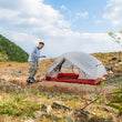 BSWolf 2 Persons Camping Tent Ultralight 20D 380T Nylon Double Layer Waterproof Backpacking Tent for Hiking Travel with free mat