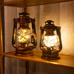 Night Lights LED Kerosene Lantern Christmas Battery Retro Lamp Room Decor Dimmable Table Lamps Hanging Portable Camping Light