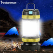 Camp Lantern LED Camping Light USB Rechargeable Flashlight Dimmable Spotlight Work Light Waterproof Searchlight Emergency Light