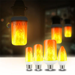 E14 E27 4 mode Flame effect decorative bulbs LED dynamic flame light Creative corn bulb Flame simulation effect Night lighting