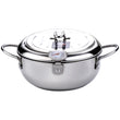 LMETJMA Japanese Deep Frying Pot with a Thermometer and a Lid 304 Stainless Steel Kitchen Tempura Fryer Pan 20 24 cm KC0405