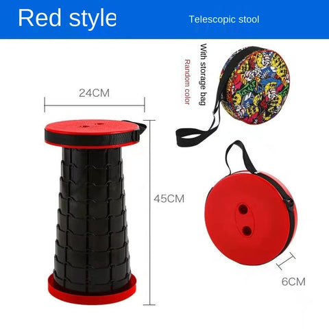 Retractable Stool Folding Chiar Outdoor Portable Stool Folding Chair Camping Stool Convenient Fishing Foldable plastic stool