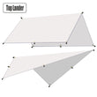 4x3m 3x3m Awning Waterproof Tarp Tent Shade Ultralight Garden Canopy Sunshade Outdoor Camping Hammock Rain Fly Beach Sun Shelter