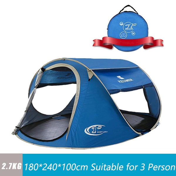 ZOMAKE Beach Tent Pop Up Large Automatic Instant Lightweight Hiking Camping Tent for 3 Person Waterproof Tent Foldable