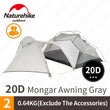 NatureHike Mongar Camping Tent 2 Persons Ultralight 20D Nylon Aluminum Alloy Pole Double Layer Outdoor Hiking Tent NH17T007-M