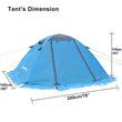 Desert&Fox Winter Tent with Snow Skirt 2 Person Aluminum Pole Tent Lightweight Backpacking Tent for Hiking Climbing Snow Weather