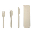 Portable Food Container Leak-proof Snack Straw Wheat Microwave Outdoor Camping Portable Space-saving Lunch Bento Box