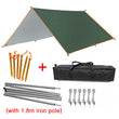 3mx3m 3mx4m Awning Waterproof Tarp Tent Outdoor Camping Sun Shelter Canopy Sunshade Sun Shade Beach Garden Picnic Tourist Tarp