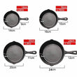 Cast Iron Pan 16cm 20cm 26cm Skillet Frying Pan Non-Stick Pancake Pan gas stove Wok Pan Home Garden Cast Iron Cauldron Egg Pan