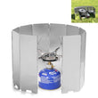9 Plates Foldable Gas Stove Windshield Outdoor Camping Cooking Burner Windproof Screen Aluminium Alloy Outdoor Stove Wind Shield