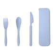 Portable Food Container Leak-proof Snack Straw Wheat Microwave Outdoor Camping Portable Space-saving Lunch Bento Box