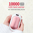 8-12h 10000mAh Electric Hand Warmer USB Rechargeable LED Heater 5s Quick Heating Pocket Mobile Power Mini 5V Long-Life Pocket