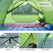 Desert&Fox 2 Person Waterproof Tent 3 Season Backpacking Hiking Tents for Camping Beach Travelling Double Layer Outdoor Tent
