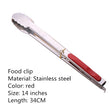 Stainless Steel BBQ Grilling Tong Salad Bread Serving Tong Non-Stick Kitchen Barbecue Grilling Cooking Tong Kitchen Accessories