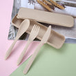 Portable Food Container Leak-proof Snack Straw Wheat Microwave Outdoor Camping Portable Space-saving Lunch Bento Box
