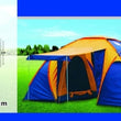 5-8 Person Big Camping Tent Waterproof Double Layer Two Bedrooms Travel Tent for Family Party Travel Fishing 420x220x175cm