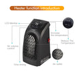 400W Wall Electric Heater Mini Fan Heater Personal Space Heater With Led Display Wall Outlet Electric Heater Indoor Hand Warmer