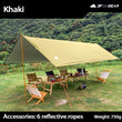 3F UL GEAR Ultralight 210T Silver Tarp Canopy Sunshade Outdoor Camping Hammock Rain Fly Beach Sun Shelter