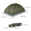 2 Persons Camping Tent Single Layer Beach Tent Outdoor Travel Windproof Waterproof Awning Tent Summer Tent with Bag RU Stock