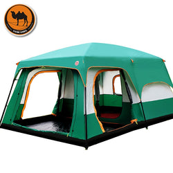 The Camel Outdoor 6/7/8/9/10-12 People Camping 4 Season Tent Outing Two Bedroom Tent Big Space High Quality Camping Tent Carpas