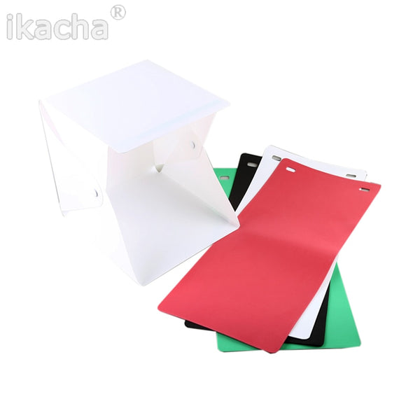 24cm / 9" mini Folding Lightbox Photography Studio Softbox LED Light Soft Box Camera Photo Background Box Lighting Tent Kit