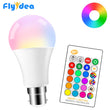 5W 10W 15W LED RGB Light Bulb 220V 110V B22 Magic Changeable Lamp 16 Colors Smart Lampada+IR Control Home Decoration RGB+White