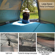 Desert&Fox 3-4 Person Dome Automatic Tent, Easy Instant Setup Protable Camping Pop-Up 4 Seasons Backpacking Family Travel Tent