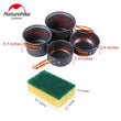 Naturhike -New Ultralight Outdoor Camping Cookware Utensils Four Combination Cookware Tableware For Picnic Bowl Pot Pan Set