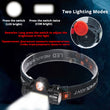 Rechargeable LED Headlamp XPE+COB Work Light 2 lighting modes With tail magnet Detachable headlight For camping, adventure