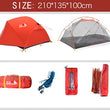 BSWolf 2 Persons Camping Tent Ultralight 20D 380T Nylon Double Layer Waterproof Backpacking Tent for Hiking Travel with free mat