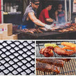 3Pcs Non-stick BBQ Grill Mesh Mat Grid Shape Barbecue Mat Baking Mat Reusable BBQ Mat Heat-resistant Picnic Tools